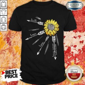 Hot Faith Hope Love Brain Cancer Awareness Shirt