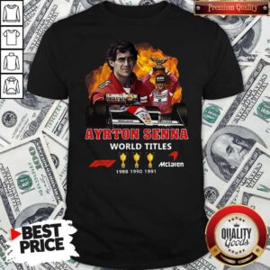 Ayrton Senna World Titles 1988 1990 1991 Signature Shirt