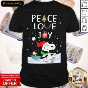 Funny Snoopy Peace Love Joy Christmas Shirt