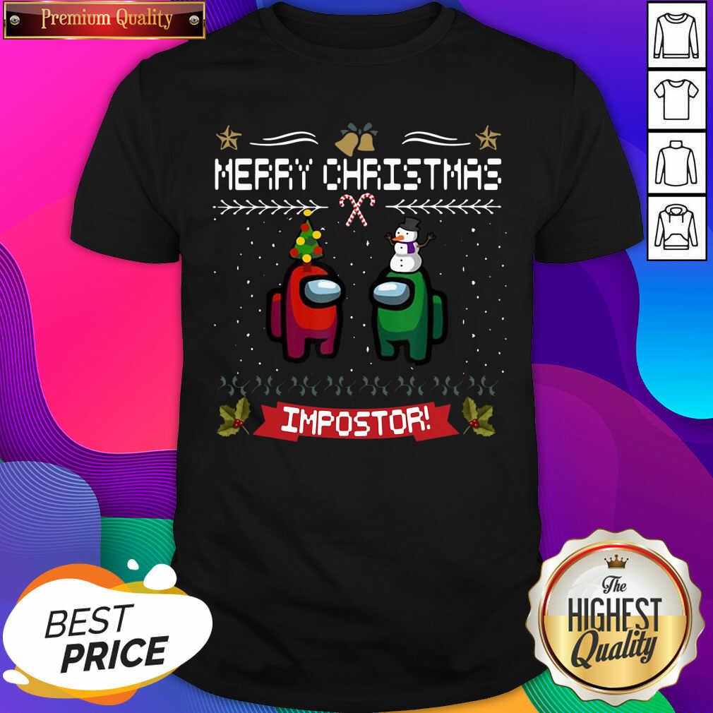 Good Impostor Imposter Among Game Us Sus Merry Christmas Shirt