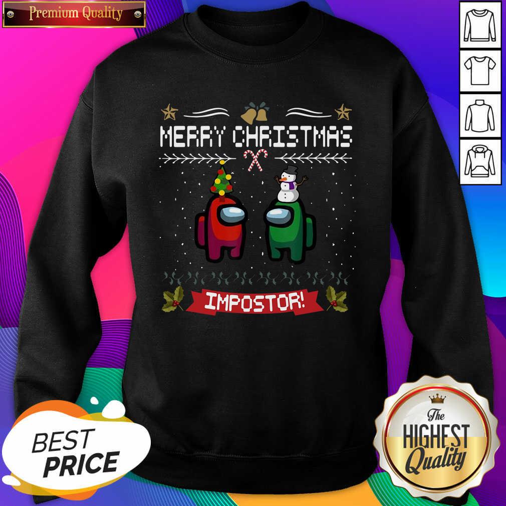 Good Impostor Imposter Among Game Us Sus Merry Christmas Shirt
