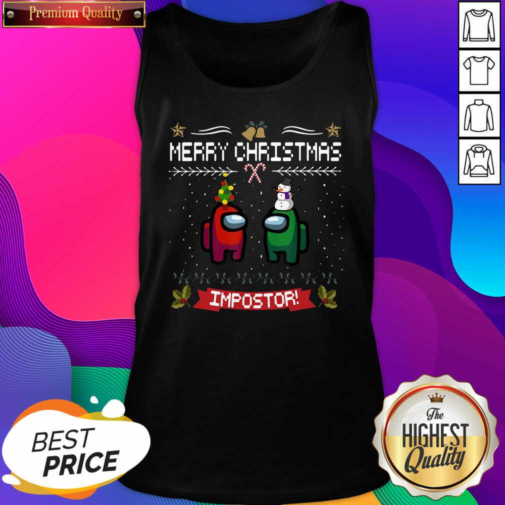 Good Impostor Imposter Among Game Us Sus Merry Christmas Shirt
