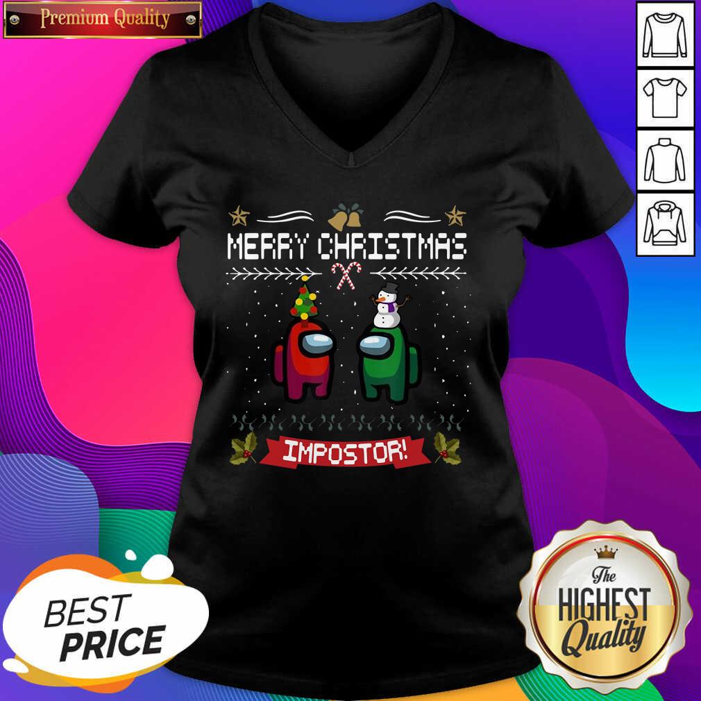 Good Impostor Imposter Among Game Us Sus Merry Christmas Shirt