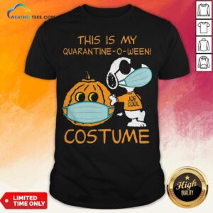 Snoopy Face Mask Joe Cool This Is My Quarantine O Ween Costume Shirt
