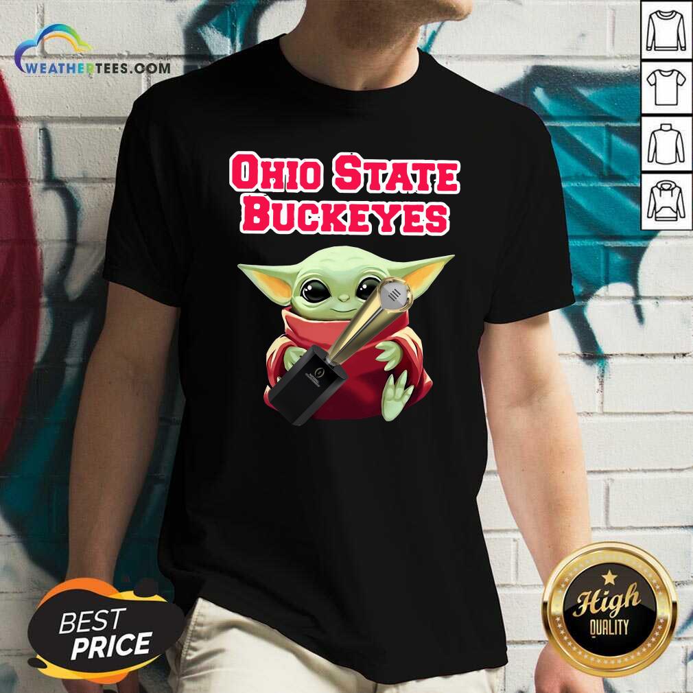 Happy Baby Yoda Ohio State Buckeyes Shirt