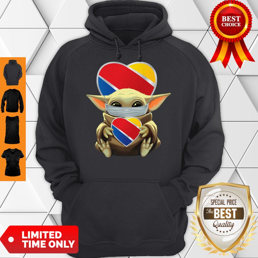 Official Baby Yoda Face Mask Southwest Airlines Shirt