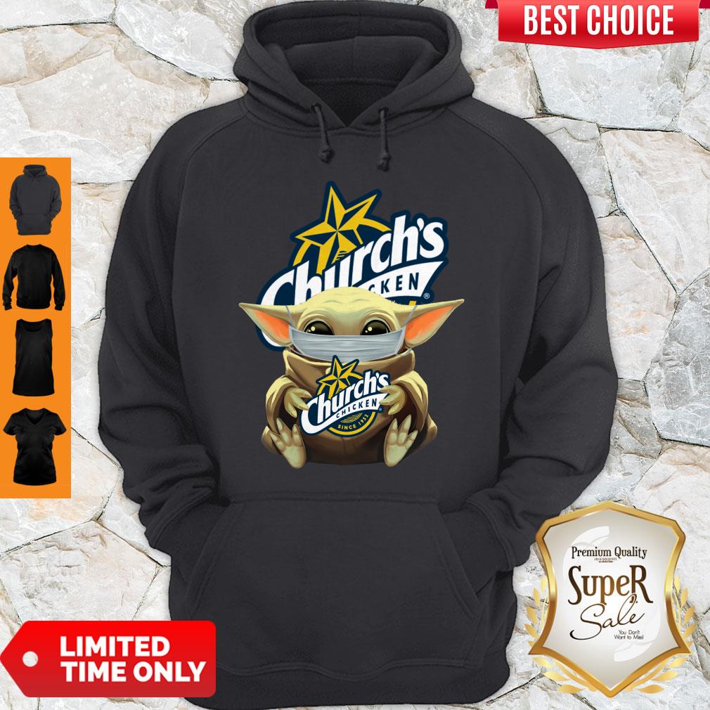 Hot Baby Yoda Mask Hug Church's Chicken Shirt
