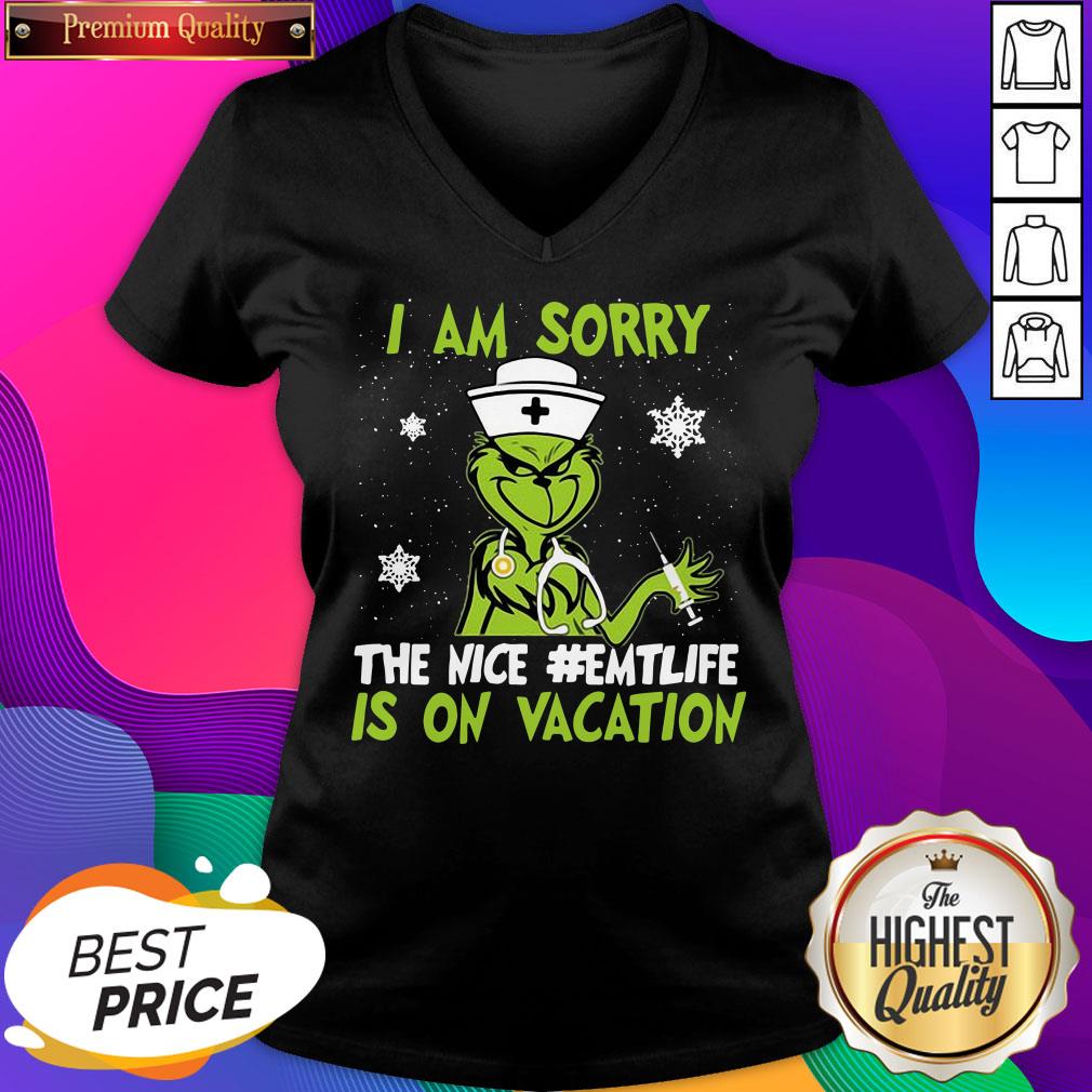 Hot Grinch Nurse I Am Sorry The Nice #Emtlife Is On Vacation Christmas Shirt