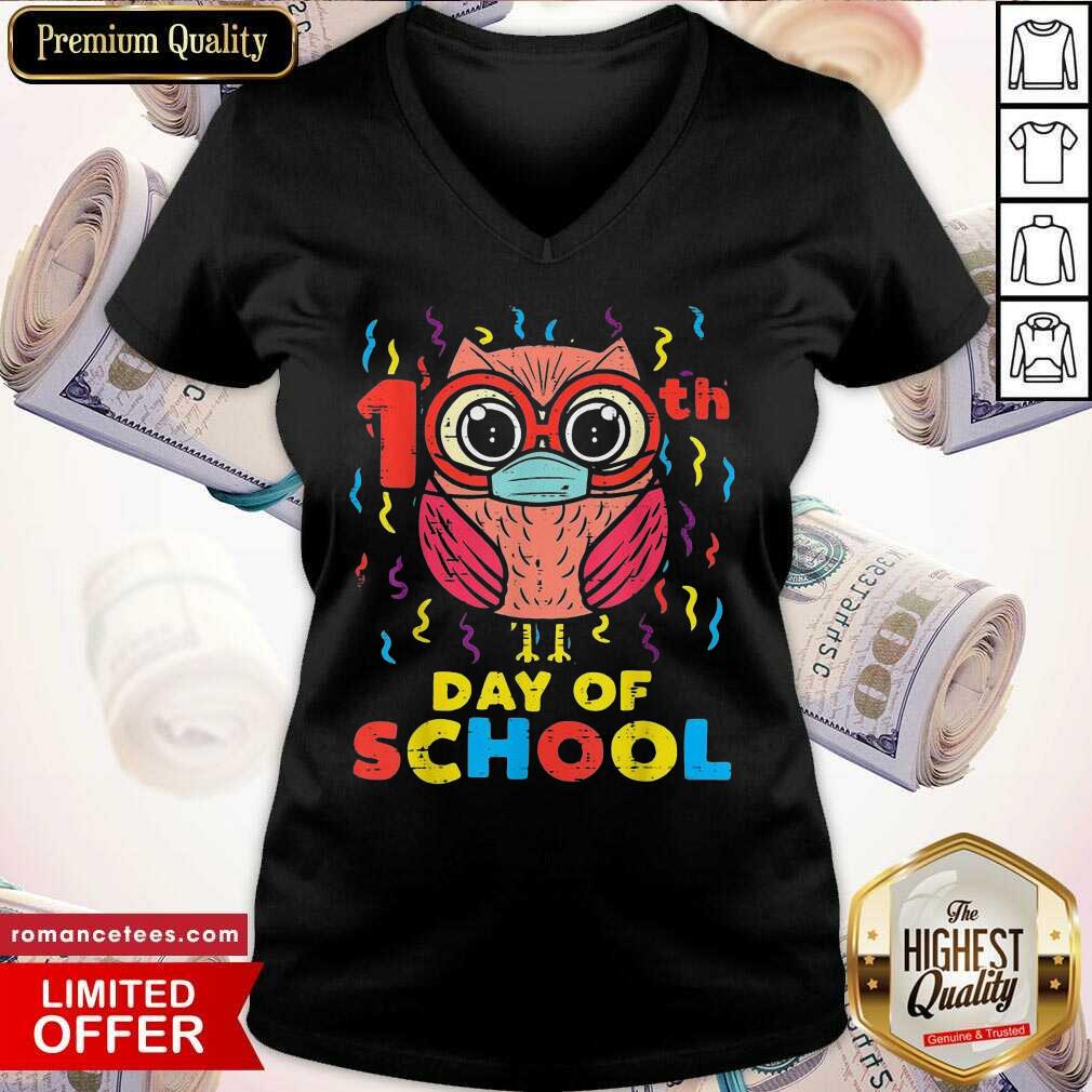 Hot Owl Face Mask 100th Day Of School Shirt