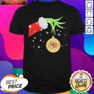 Funny The Grinch Hand Holding Kansas City Chiefs Christmas Shirt