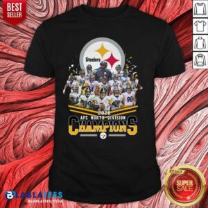 Top Hot Pittsburgh Steelers 2020 AFC North Division Champion Signatures Shirt