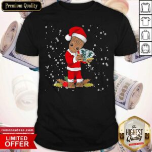 Nice Santa Baby Groot Hug Oakland Athletics Christmas Shirt