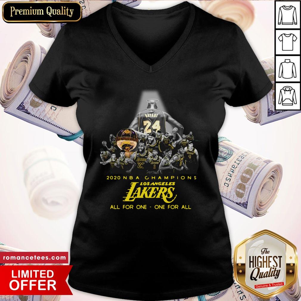 Kobe Bryant 2020 Nba Champions Los Angeles Lakers All For One One For All Shirt