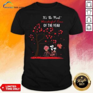 Hot Snoopy And Girlfriend Its The Most Wonderful Time Of The Year Valentines Day Shirt