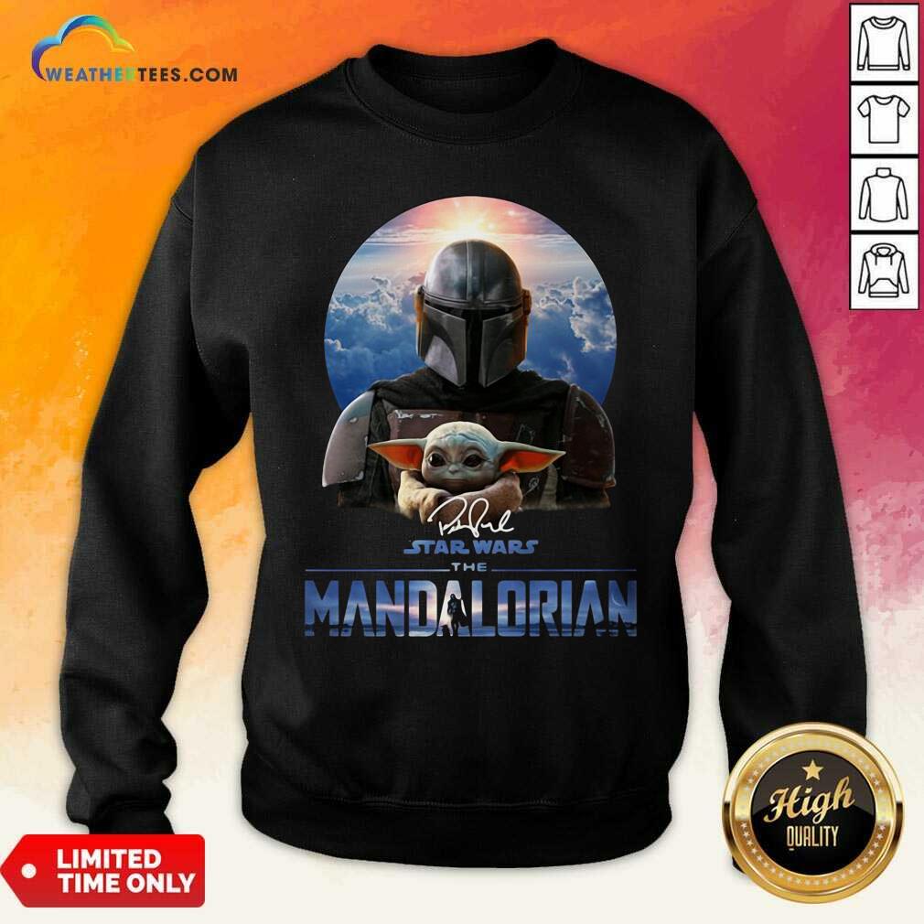 Lovely Star Wars The Mandalorian And Baby Yoda Signature Shirt