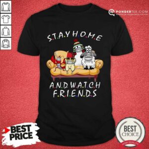 Perfect Pets Stay Home And Watch Friends Cartoon COVID-19 Shirt