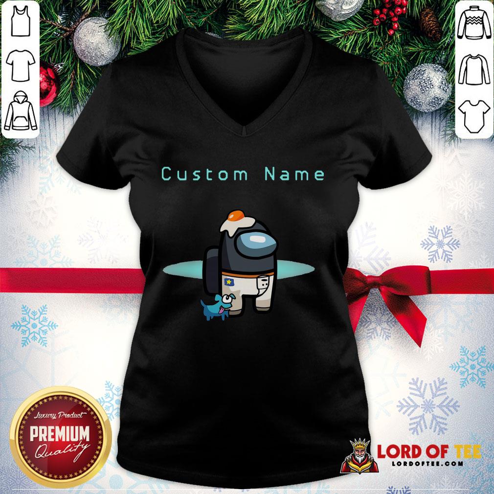 Nice Among Us Custom Name Crewmate All Character Pet Hat Outfit Birthday Shirt