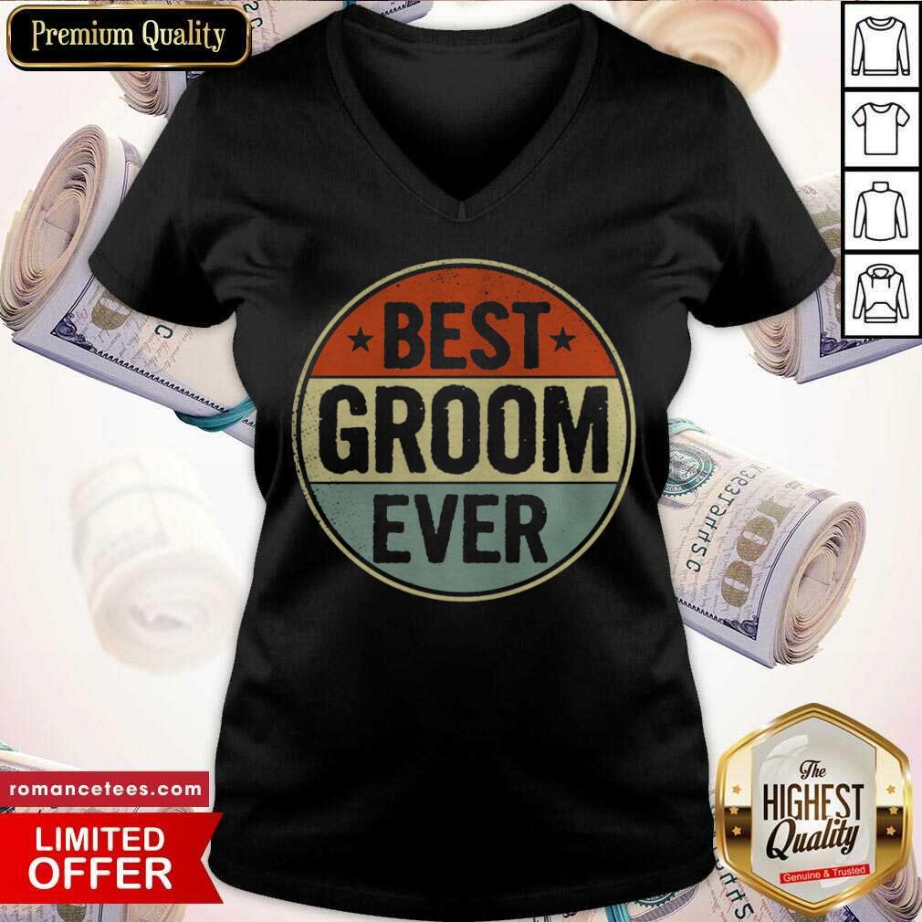 Nice Best Groom Ever Retro Style Cool Birthday for Groom Shirt