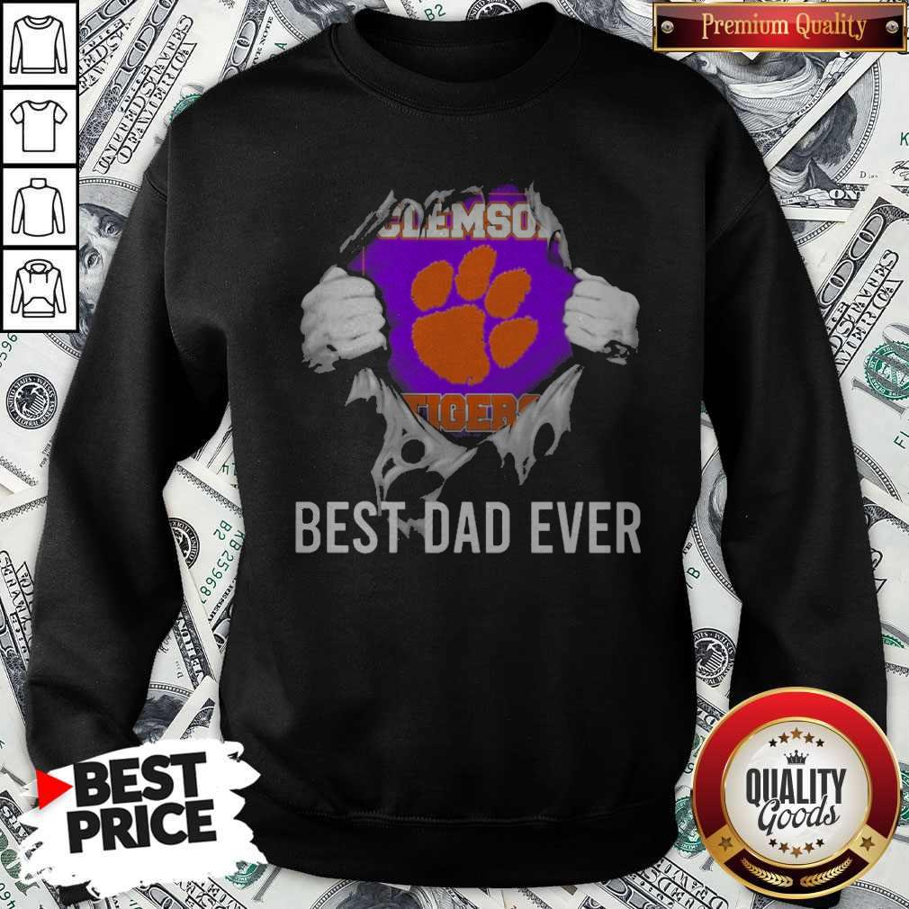 Nice Blood Inside Me Clemson Tigers Football Best Dad Ever Shirt