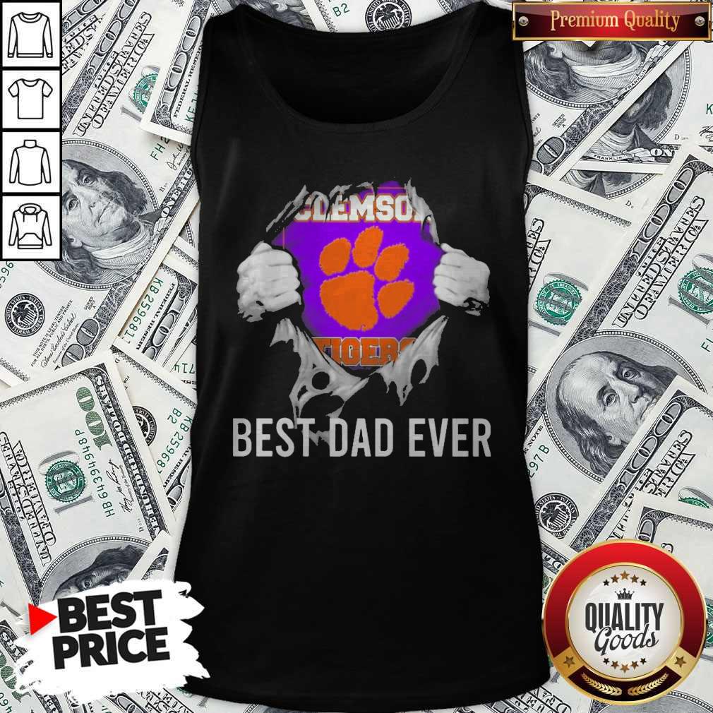 Nice Blood Inside Me Clemson Tigers Football Best Dad Ever Shirt