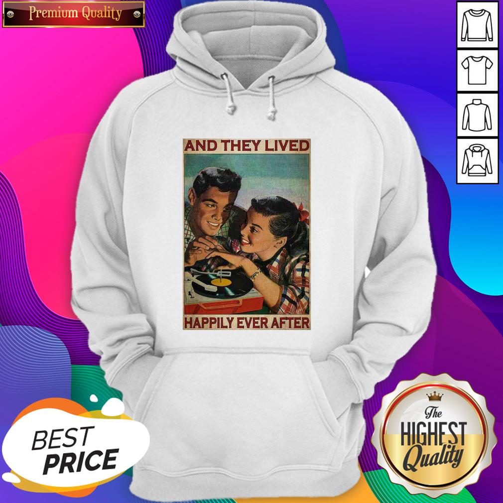 Nice Couple Record Player And They Lived Happily Ever After Music Shirt