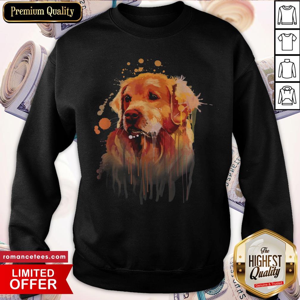 Nice Golden Retriever Painting Dog Art Print Shirt