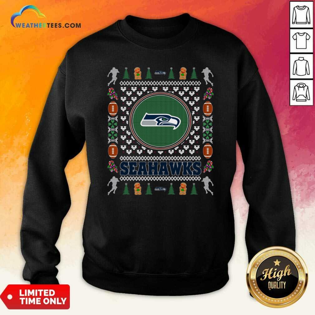 Nice Seattle Seahawks Merry Christmas Shirt