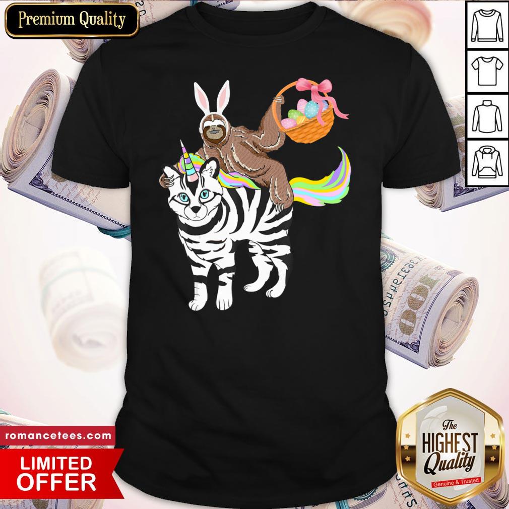 Official Quarantine Egg Basket Easter Sloth Ridin Unicorn Shirt