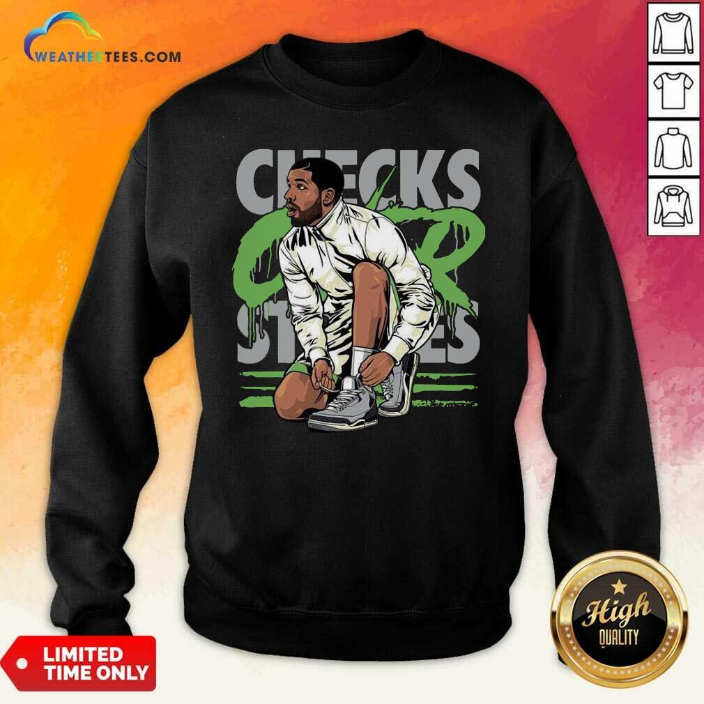 Original Air Jordan 3 Chlorophyll Drake Checks Over Stripes Shirt
