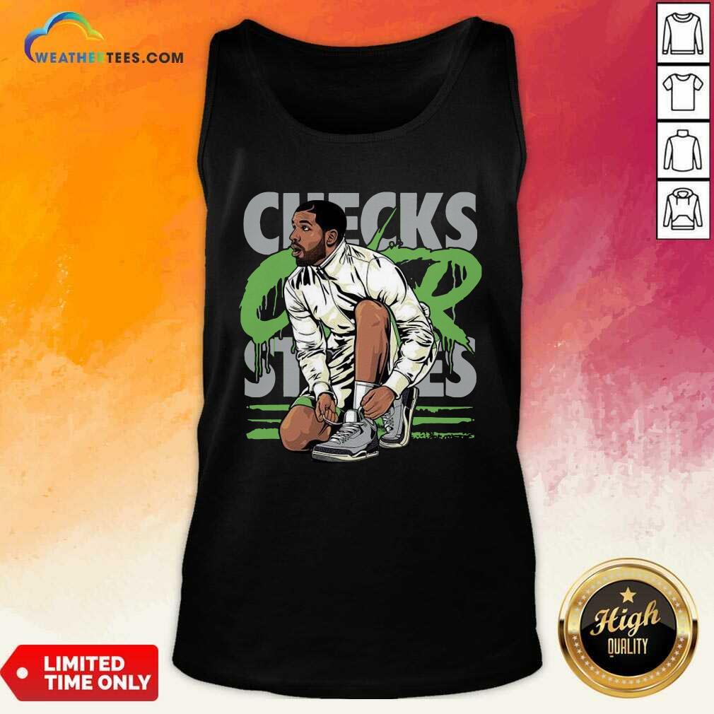 Original Air Jordan 3 Chlorophyll Drake Checks Over Stripes Shirt