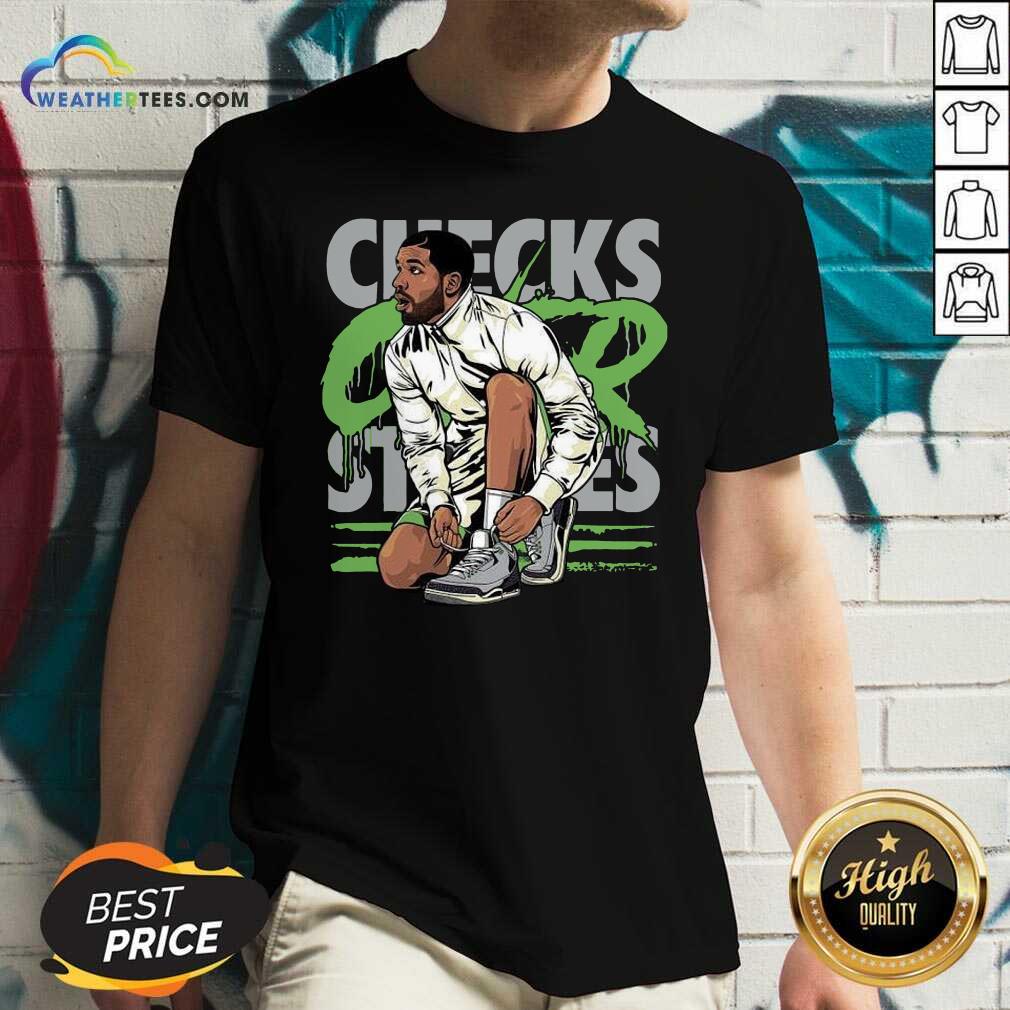 Original Air Jordan 3 Chlorophyll Drake Checks Over Stripes Shirt