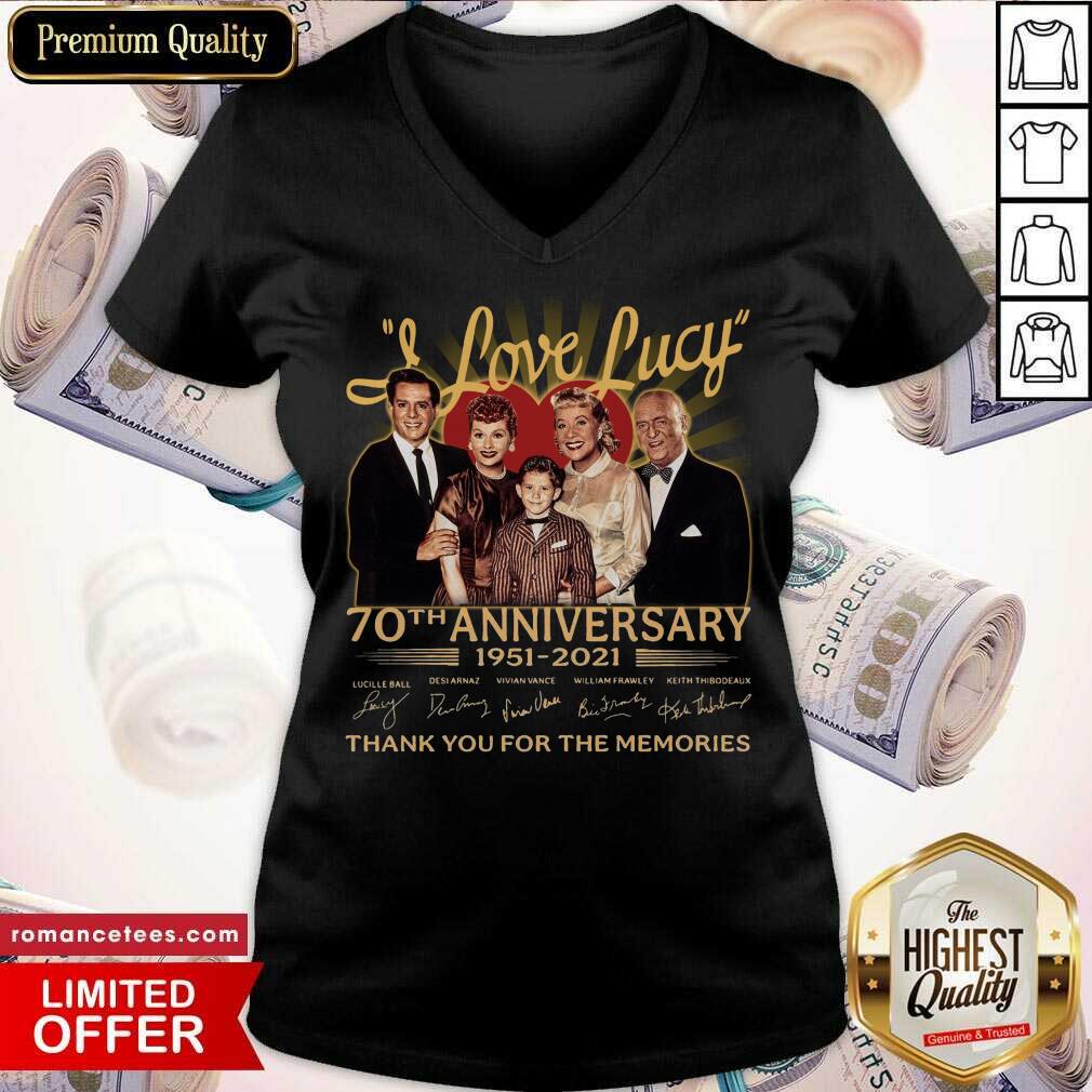original-i-love-lucy-70th-anniversary-1951-2021-thank-you-for-the-memories-signatures-v-neck.jpg