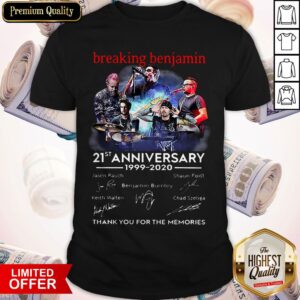 Breaking Benjamin 21St Anniversary 1999 2020 Thank You For The Memories Signatures Shirt