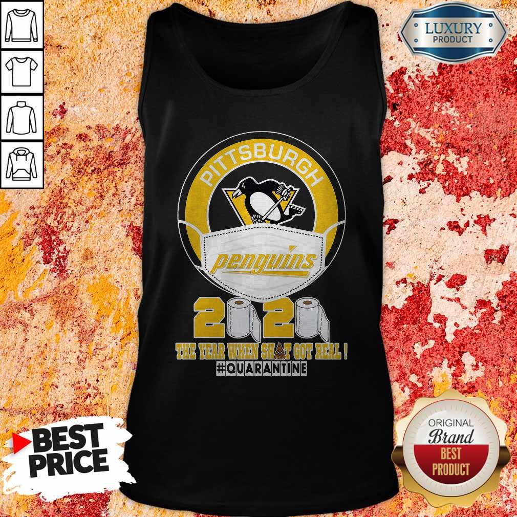 Pittsburgh Penguins Face Mask 2020 The Year When Shit Got Real Quarantine Shirt