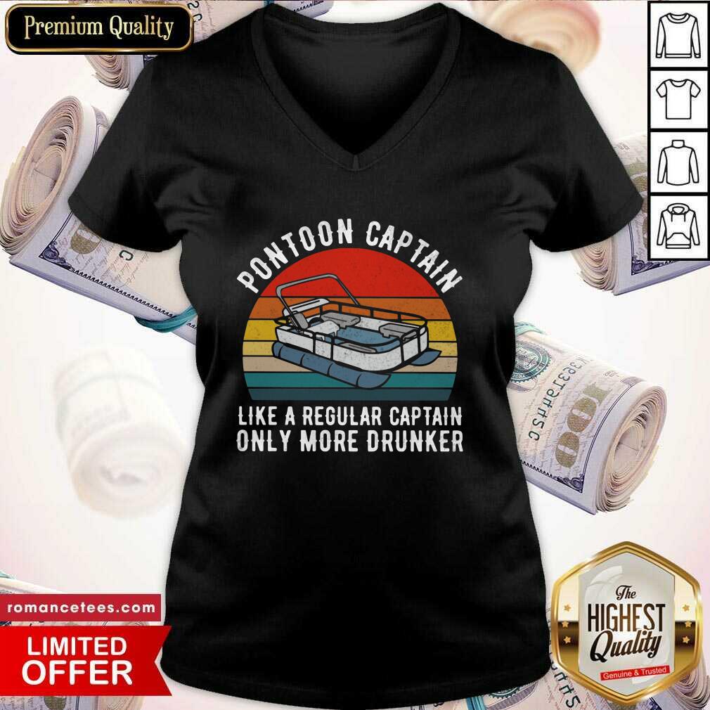 Pontoon Captain Like A Regular Captain Only More Drunker Vintage Shirt