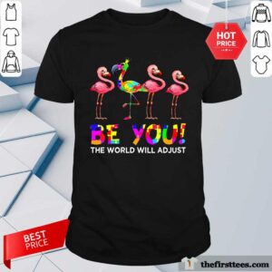 Funny Flamingo Be You The World Will Adjust Autism Shirt