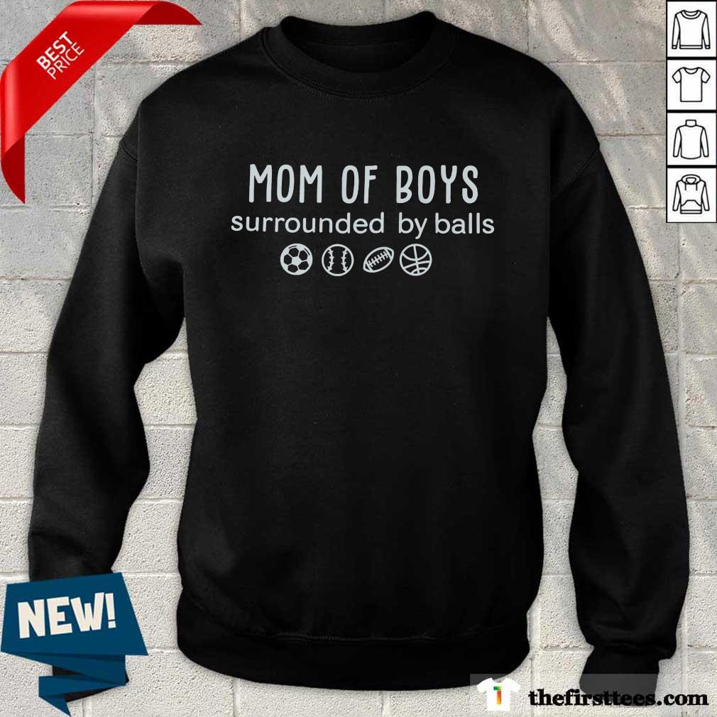 Premium Mom Of Boys Surrounded By Balls Shirt