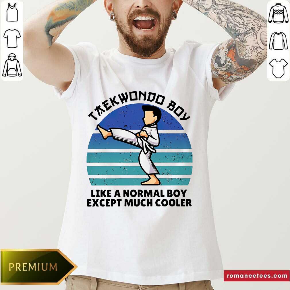 Premium Vintage Taekwondo Boy Like A Normal Boy Except Much Cooler Shirt