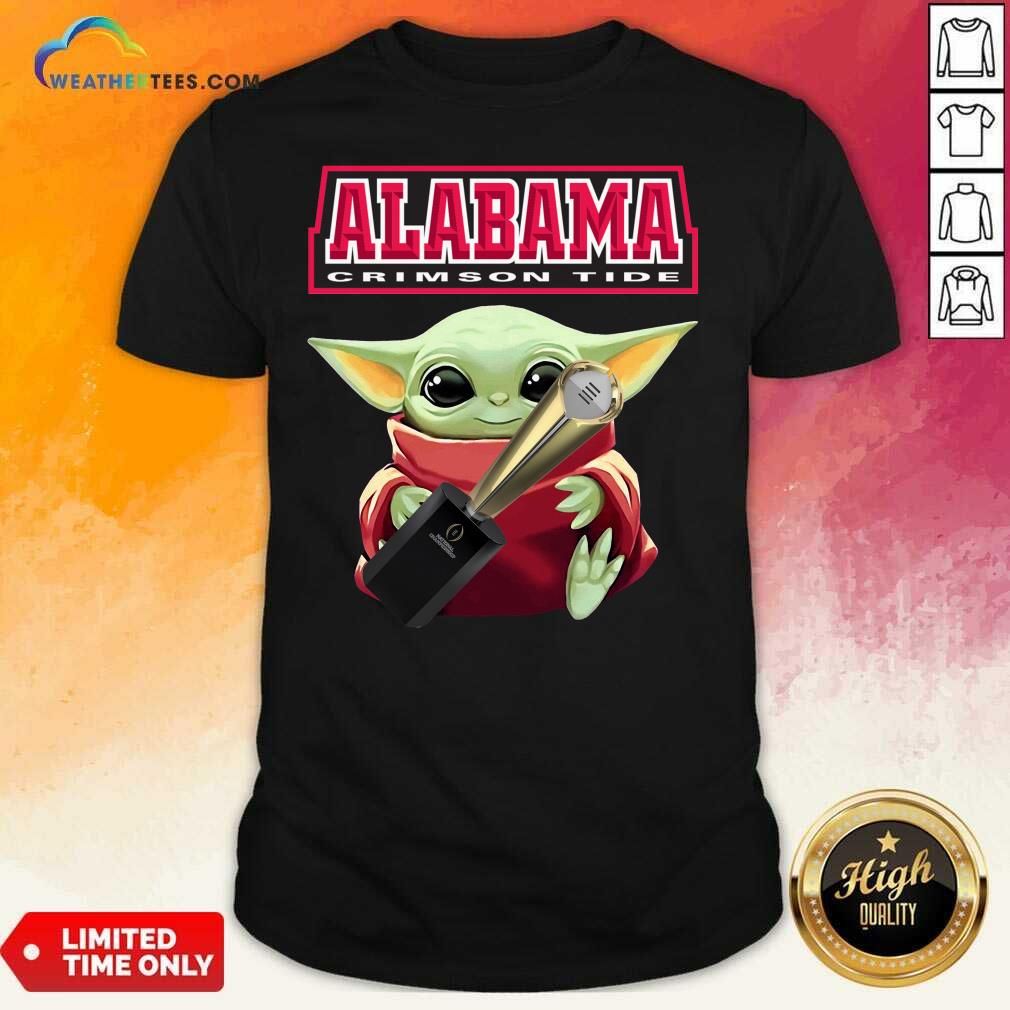 Pretty Baby Yoda Alabama Crimson Tide Shirt