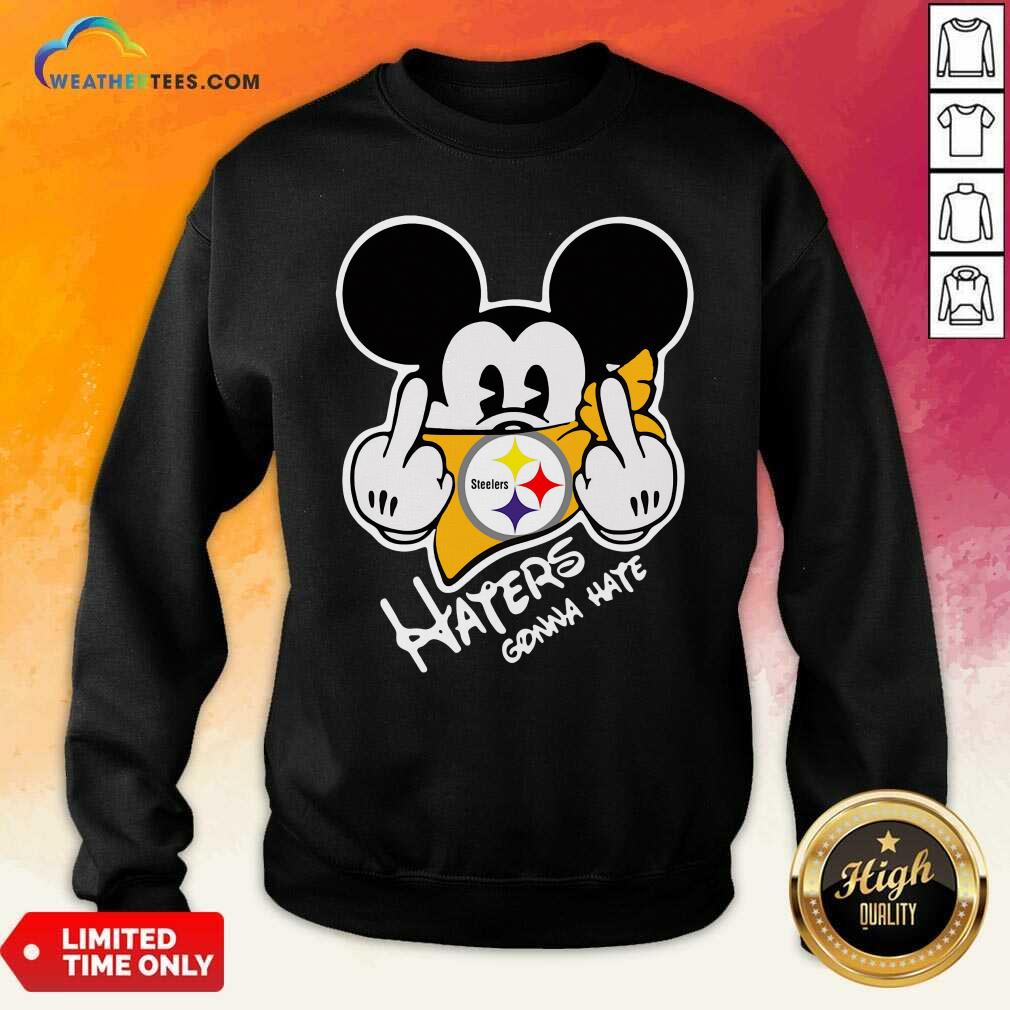 Pretty Mickey Mouse Face Mask Pittsburgh Steelers Fuck Haters Gonna Hate Shirt