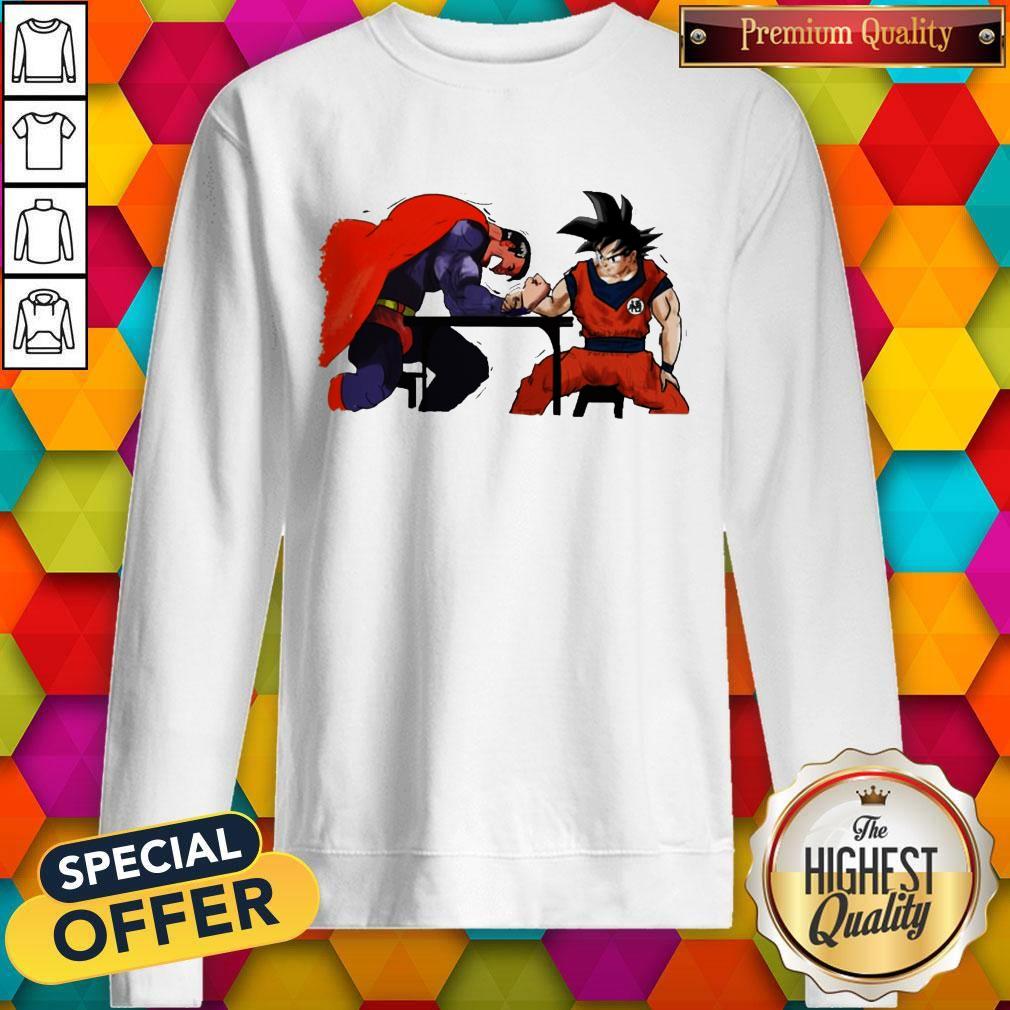 Pretty Songoku Vs Superman Arm-Wrestling Shirt
