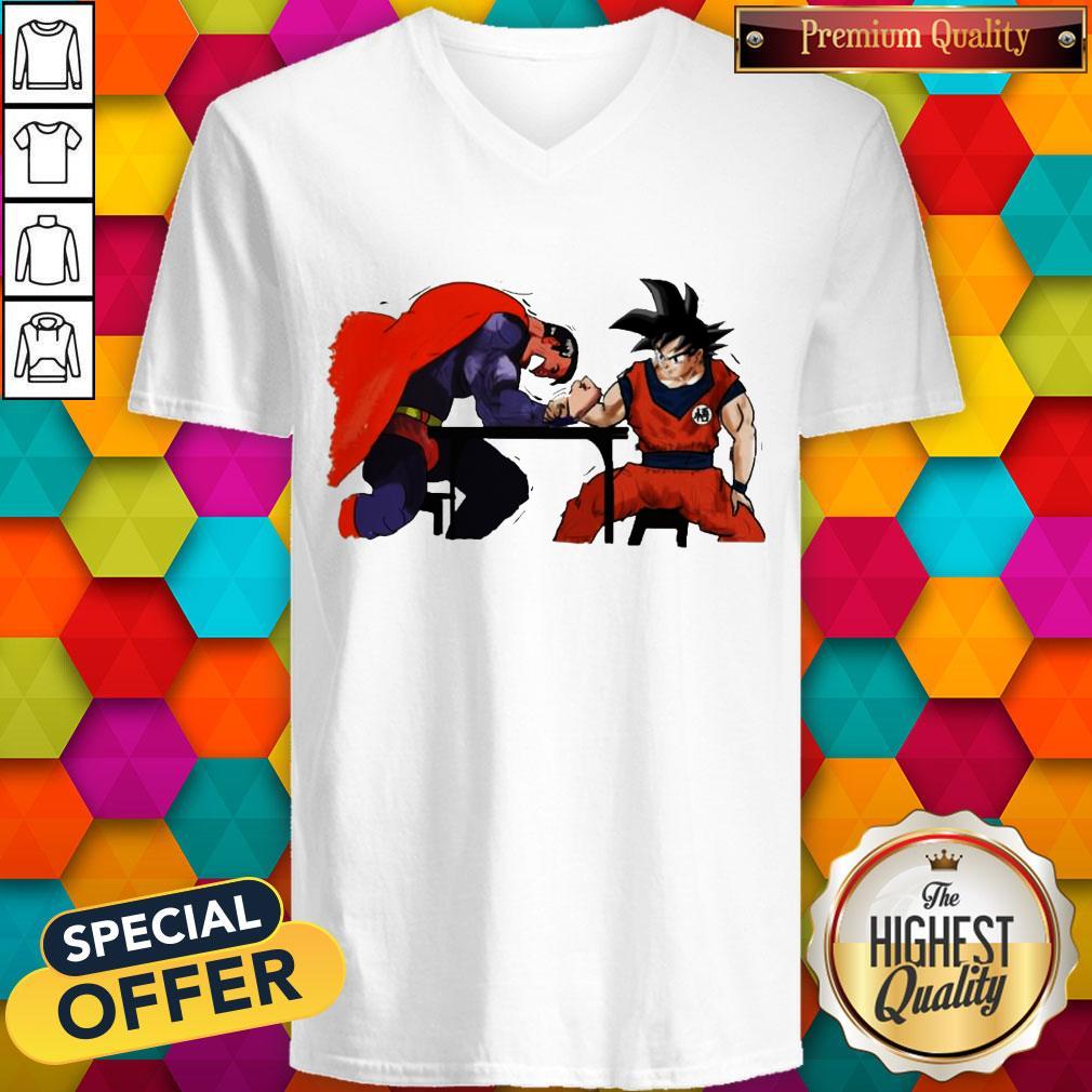 Pretty Songoku Vs Superman Arm-Wrestling Shirt