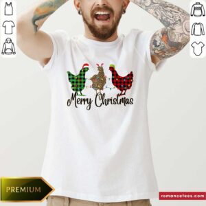 Good Chickens Leopard Plaid Lights Merry Christmas Shirt