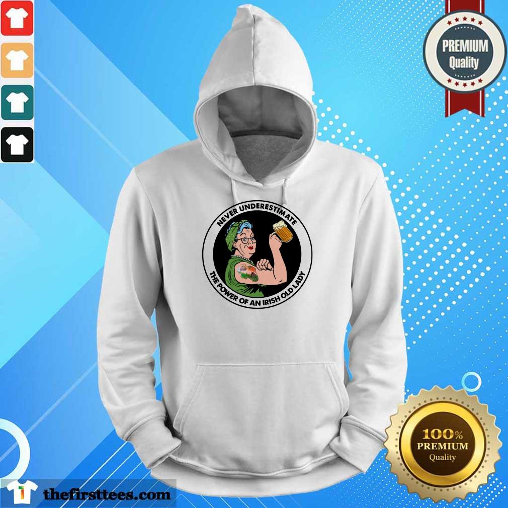 Strong Grandma Drink Beer Never Underestimate An Irish Old Lady Shirt