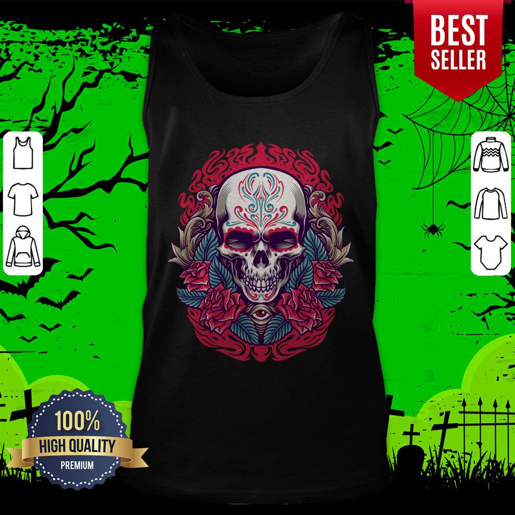 Sugar Skull Rose Eye Day Of The Dead Shirt