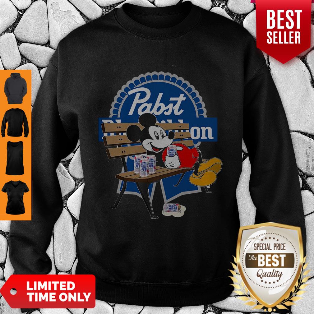 Top Mickey Mouse Drink Pabst Blue Ribbon Shirt