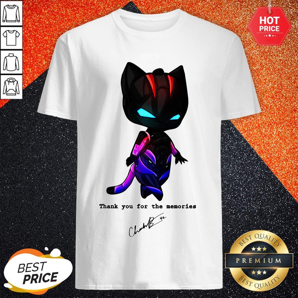 Black Pather Chadwick Boseman Thank You For The Memories Shirt