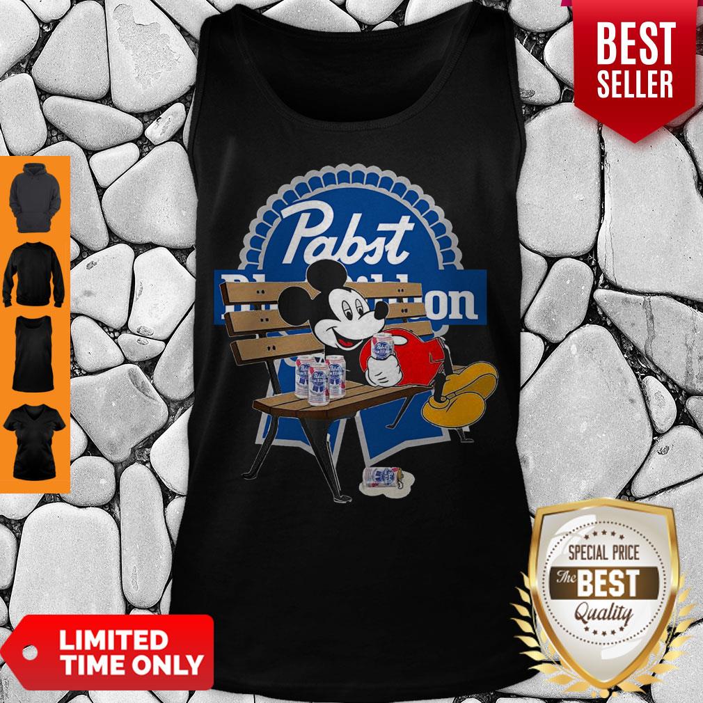 Top Mickey Mouse Drink Pabst Blue Ribbon Shirt