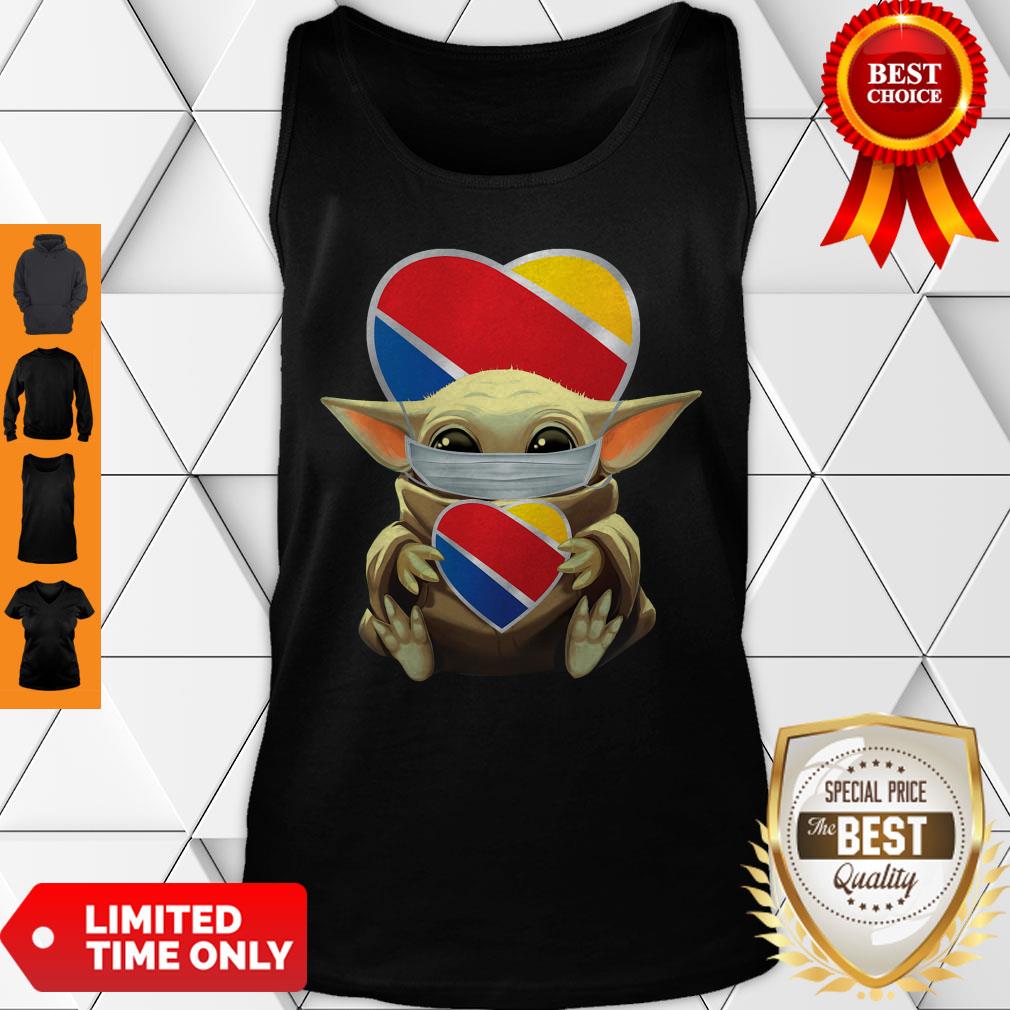 Official Baby Yoda Face Mask Southwest Airlines Shirt