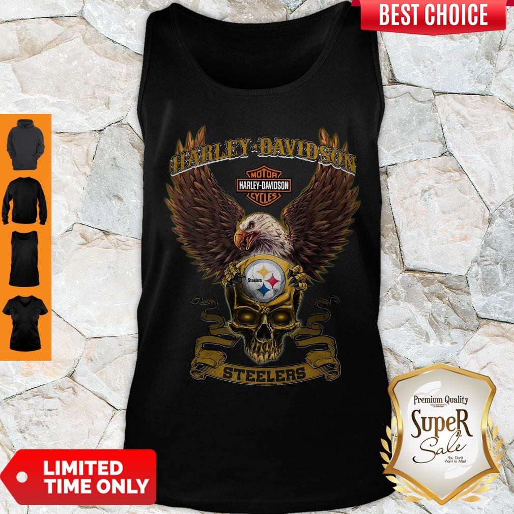 Pro Eagle Skull Harley-Davidson Pittsburgh Steelers Shirt